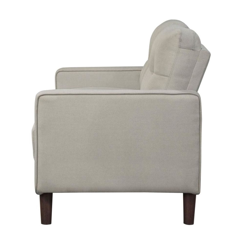 BOWEN Upholstered Track Arm Tufted Loveseat Beige