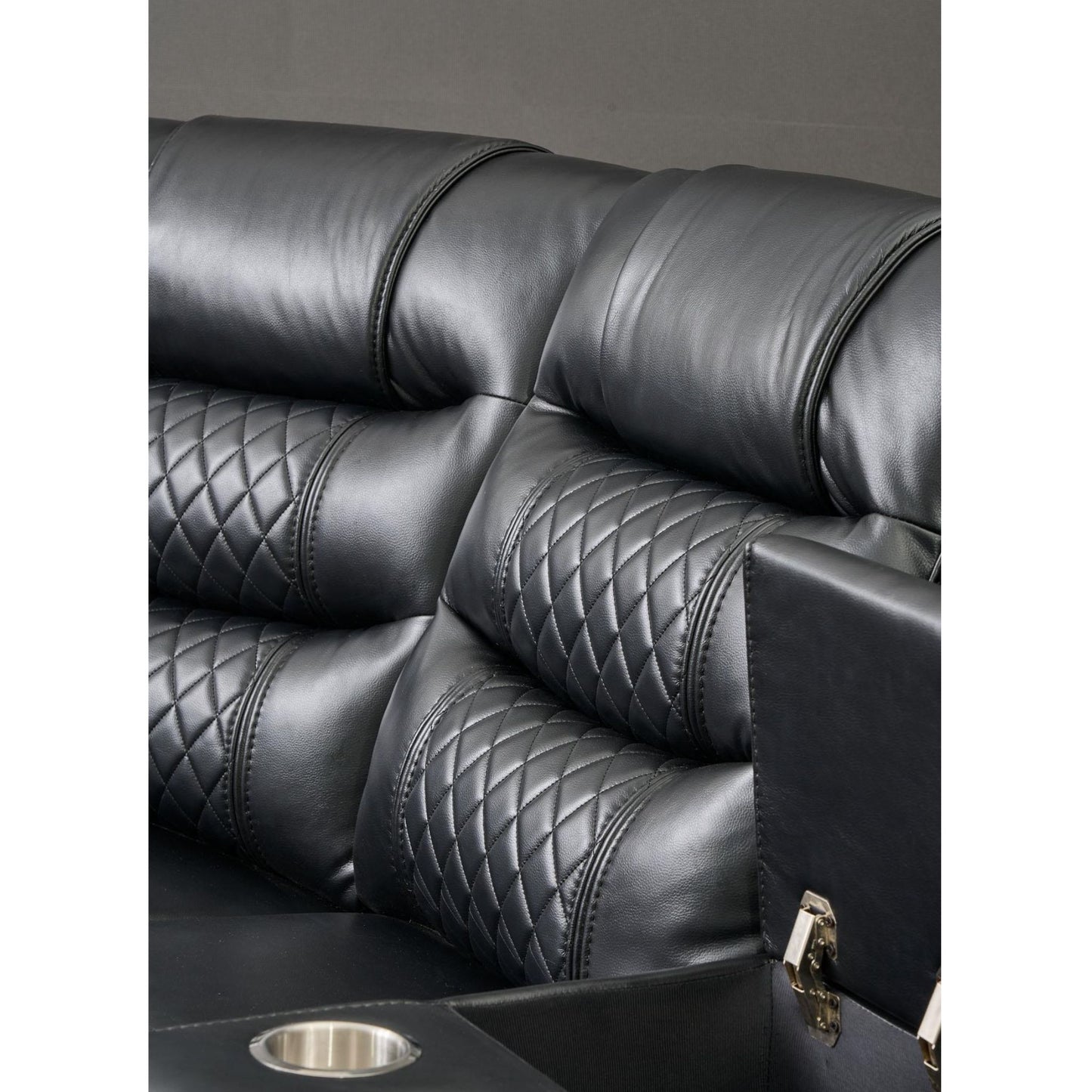 VICTOR Recliner Sectional Sofa Black