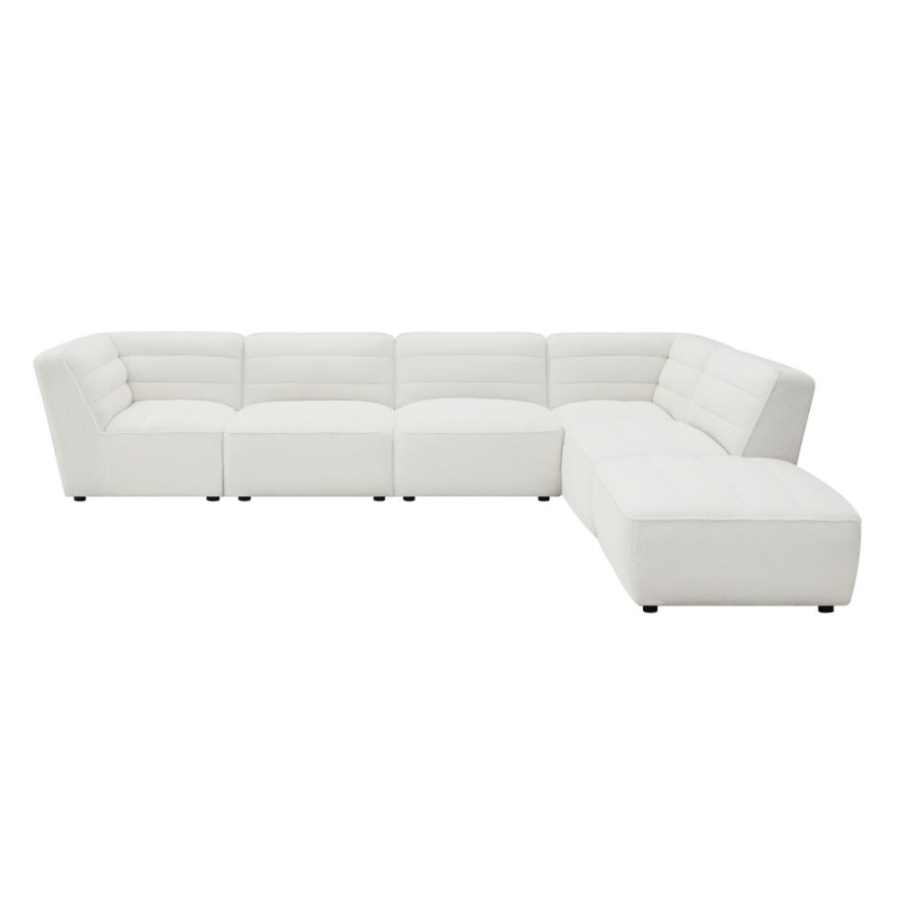 SUNNY 6-piece Upholstered Modular Sectional Sofa Natural