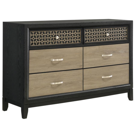 VALENCIA 6-drawer Dresser Black