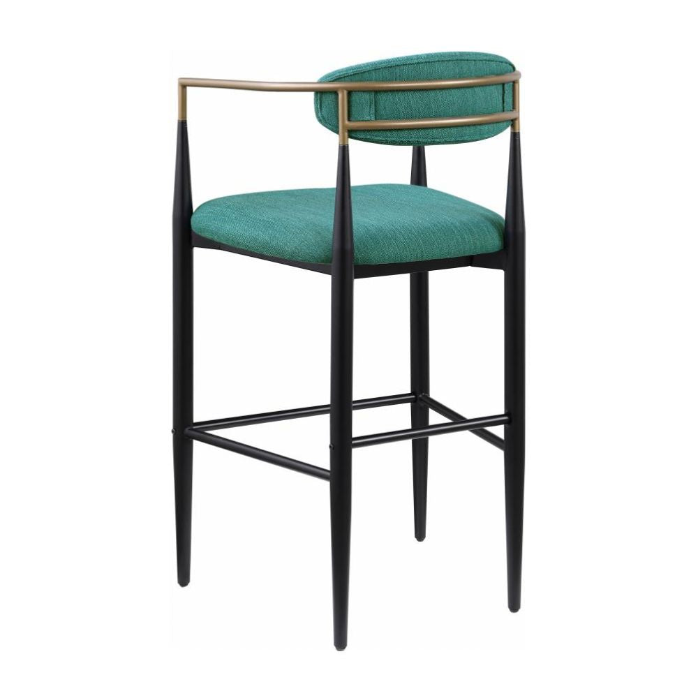 TINA Fabric Upholstered Bar Chair Green (Set of 2)