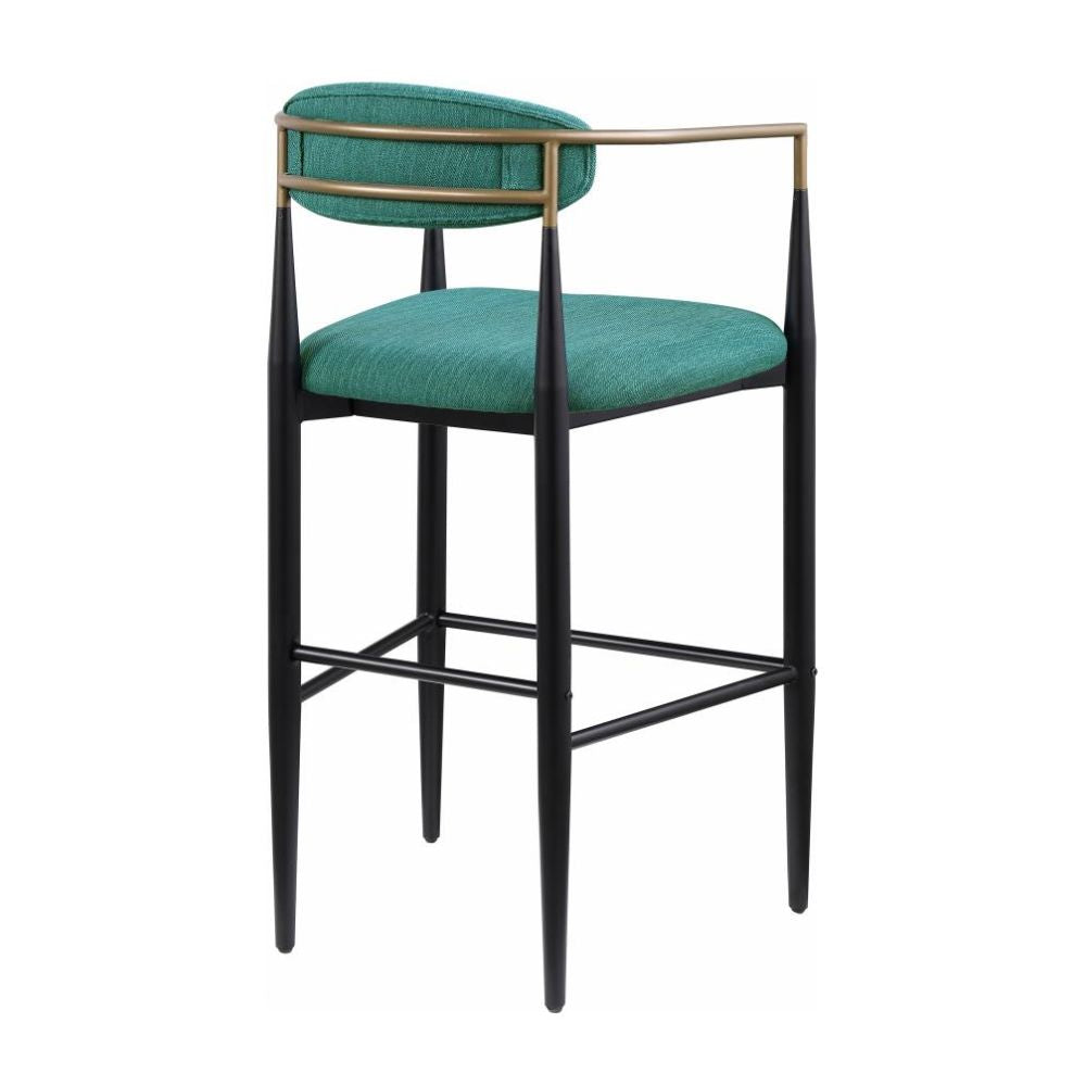 TINA Fabric Upholstered Bar Chair Green (Set of 2)