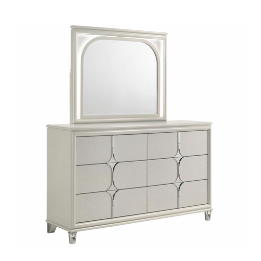 OLIVIA 6-drawer Dresser and LED Mirror