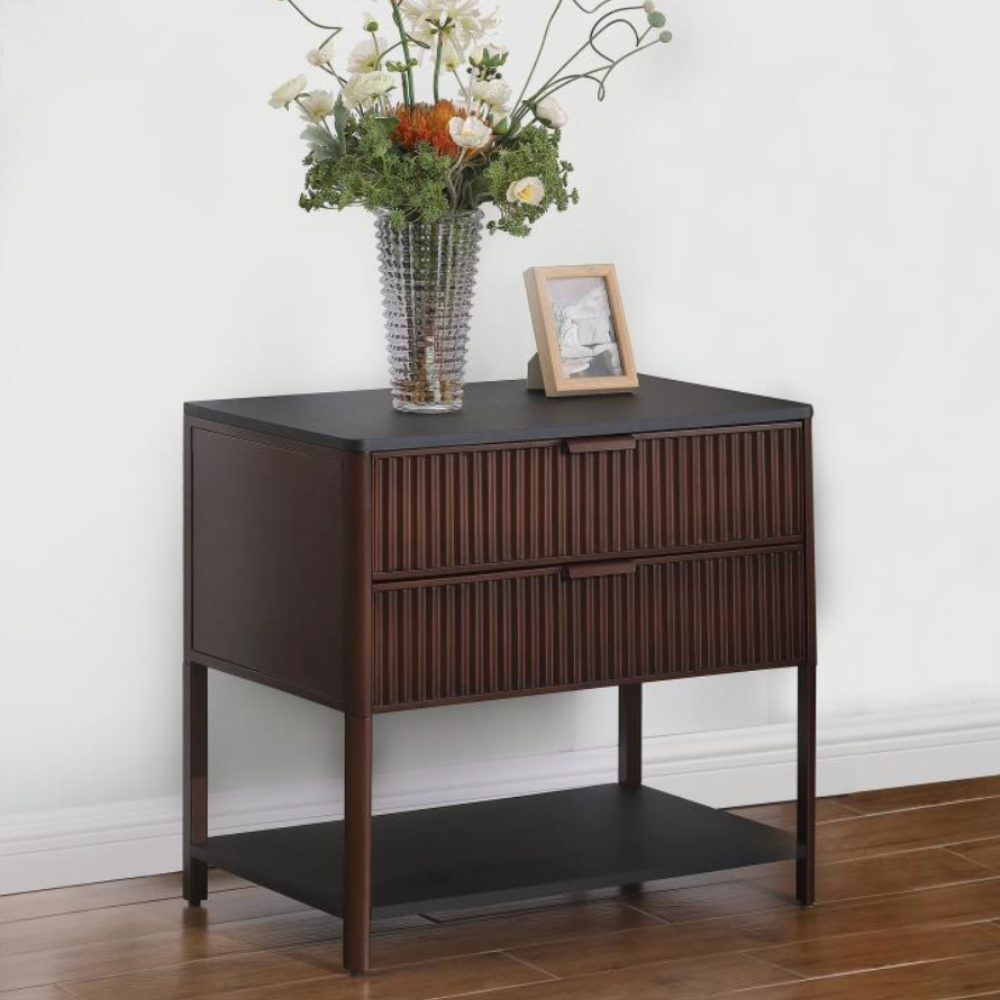 ZIMMERLEE 2-drawer Side Table with Shelf