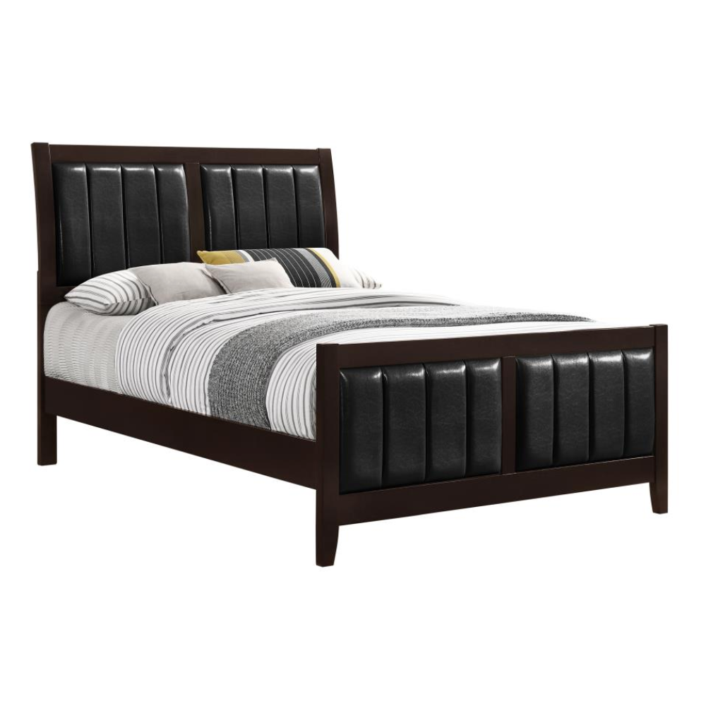 CARLTON Wood Full Panel Bed Cappuccino