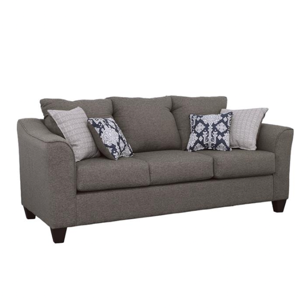 SALIZAR Upholstered Flared Arm Sofa Charcoal Grey