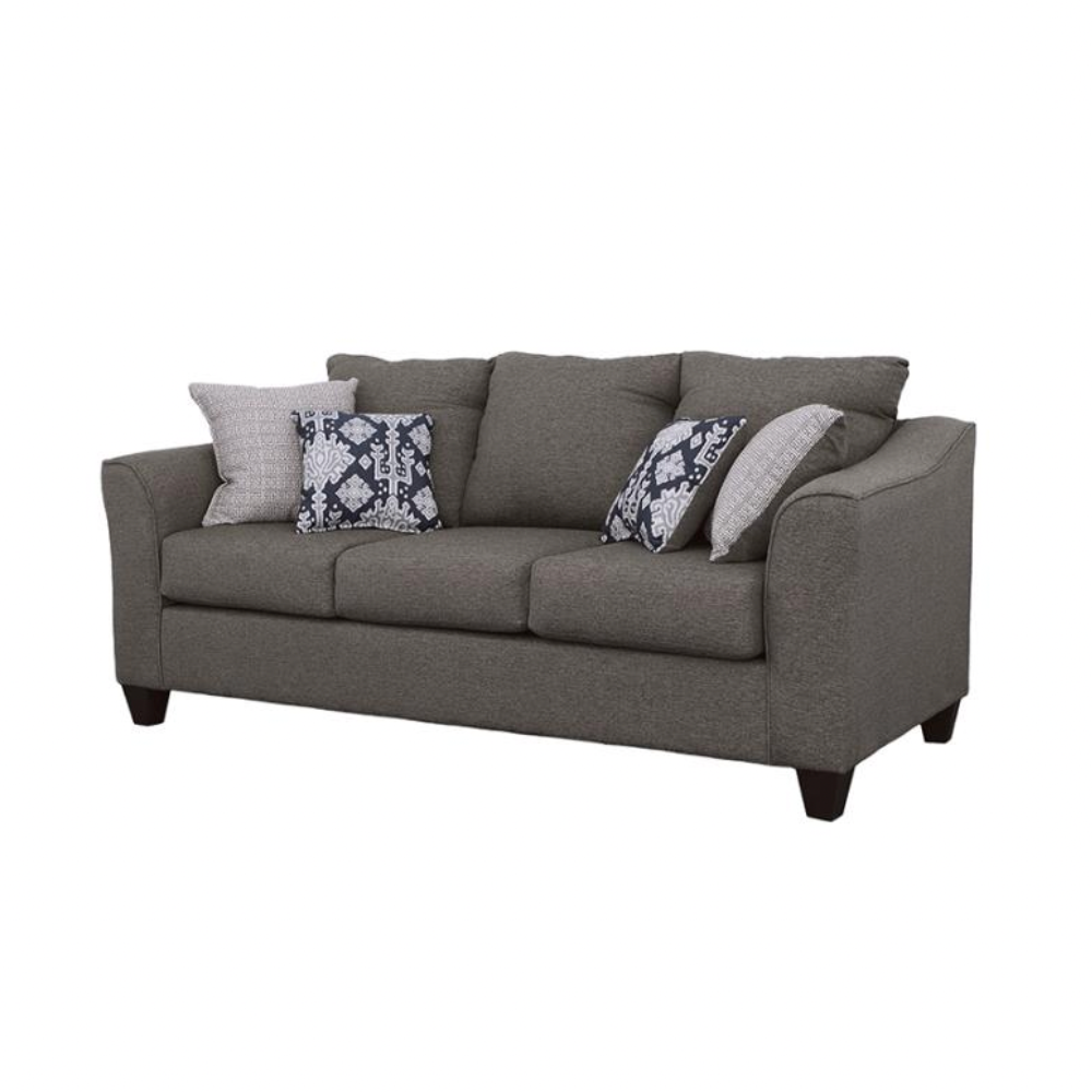 SALIZAR Upholstered Flared Arm Sofa Charcoal Grey