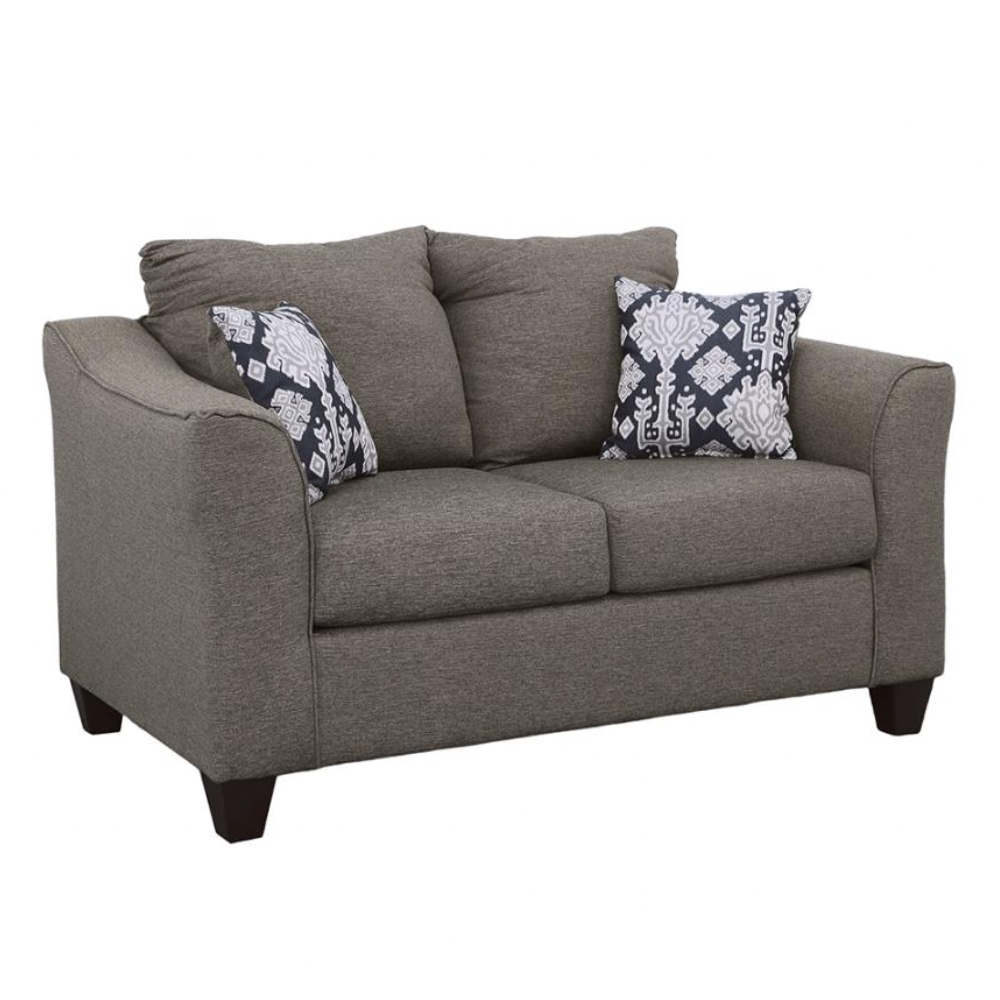 SALIZAR Upholstered Flared Arm Loveseat Charcoal Grey