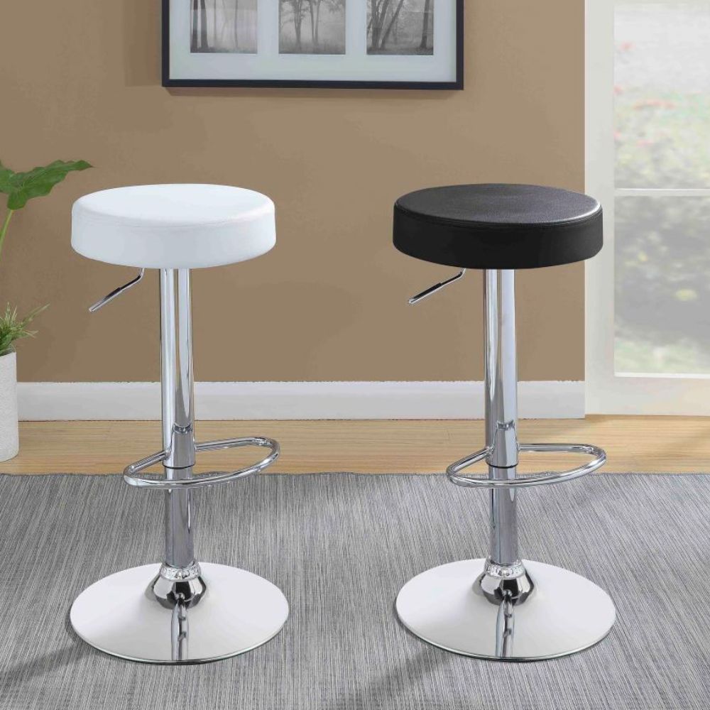 RAMSES Adjustable Backless Bar Stool Black