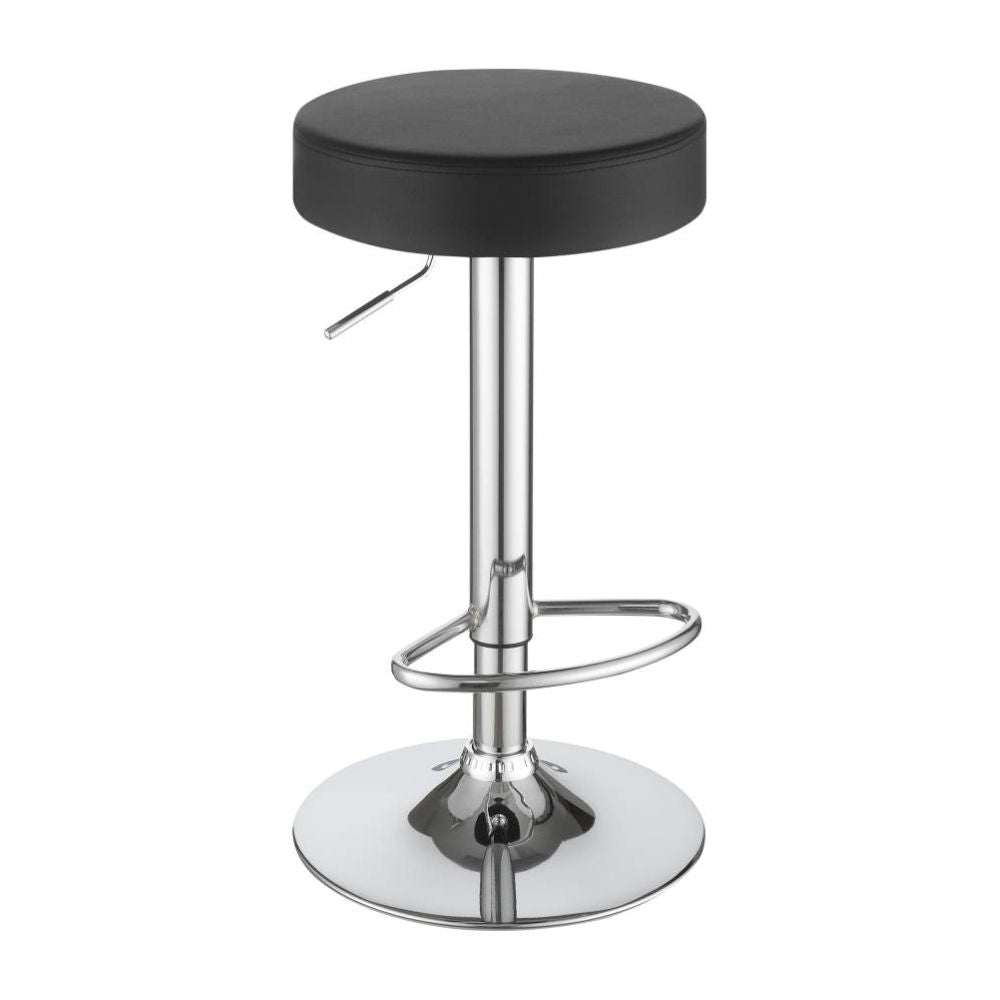 RAMSES Adjustable Backless Bar Stool Black