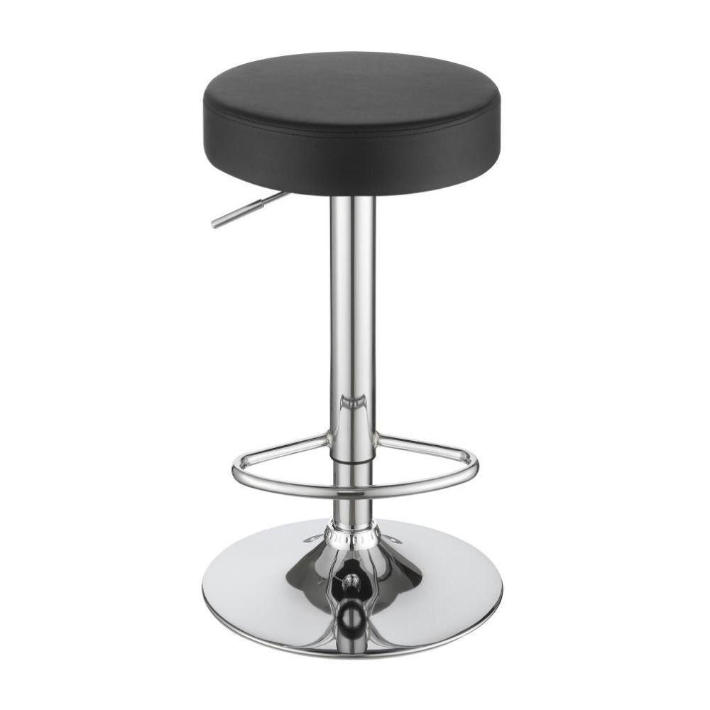 RAMSES Adjustable Backless Bar Stool Black