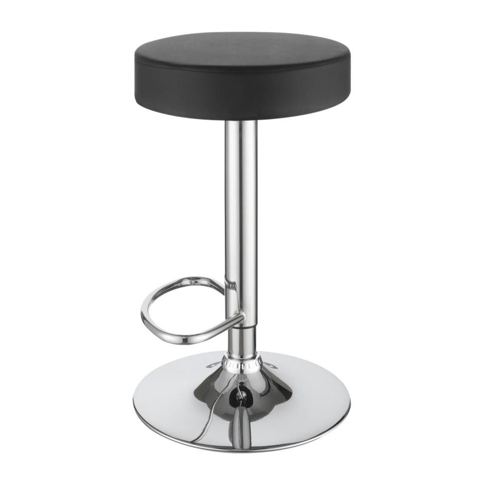 RAMSES Adjustable Backless Bar Stool Black