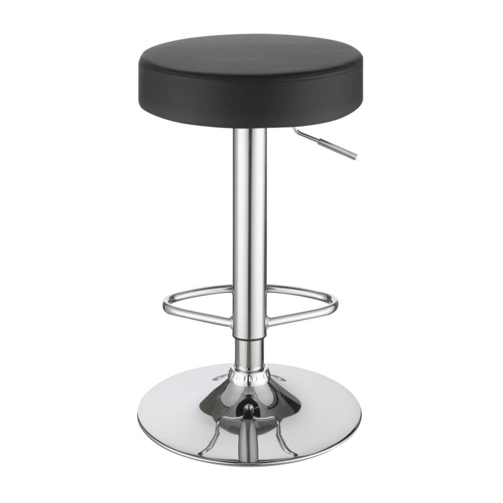 RAMSES Adjustable Backless Bar Stool Black