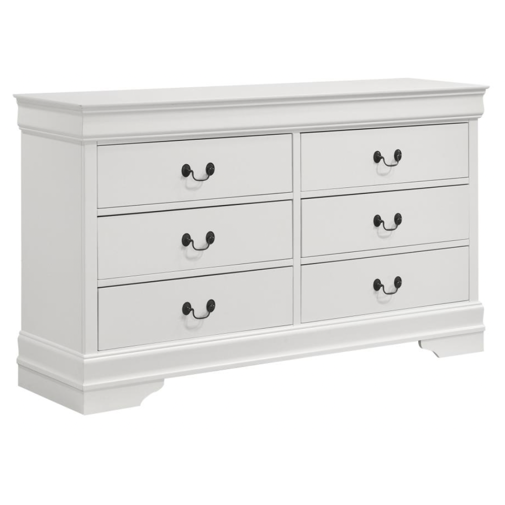 LOUIS PHILIPPE 4-piece Full Bedroom Set White