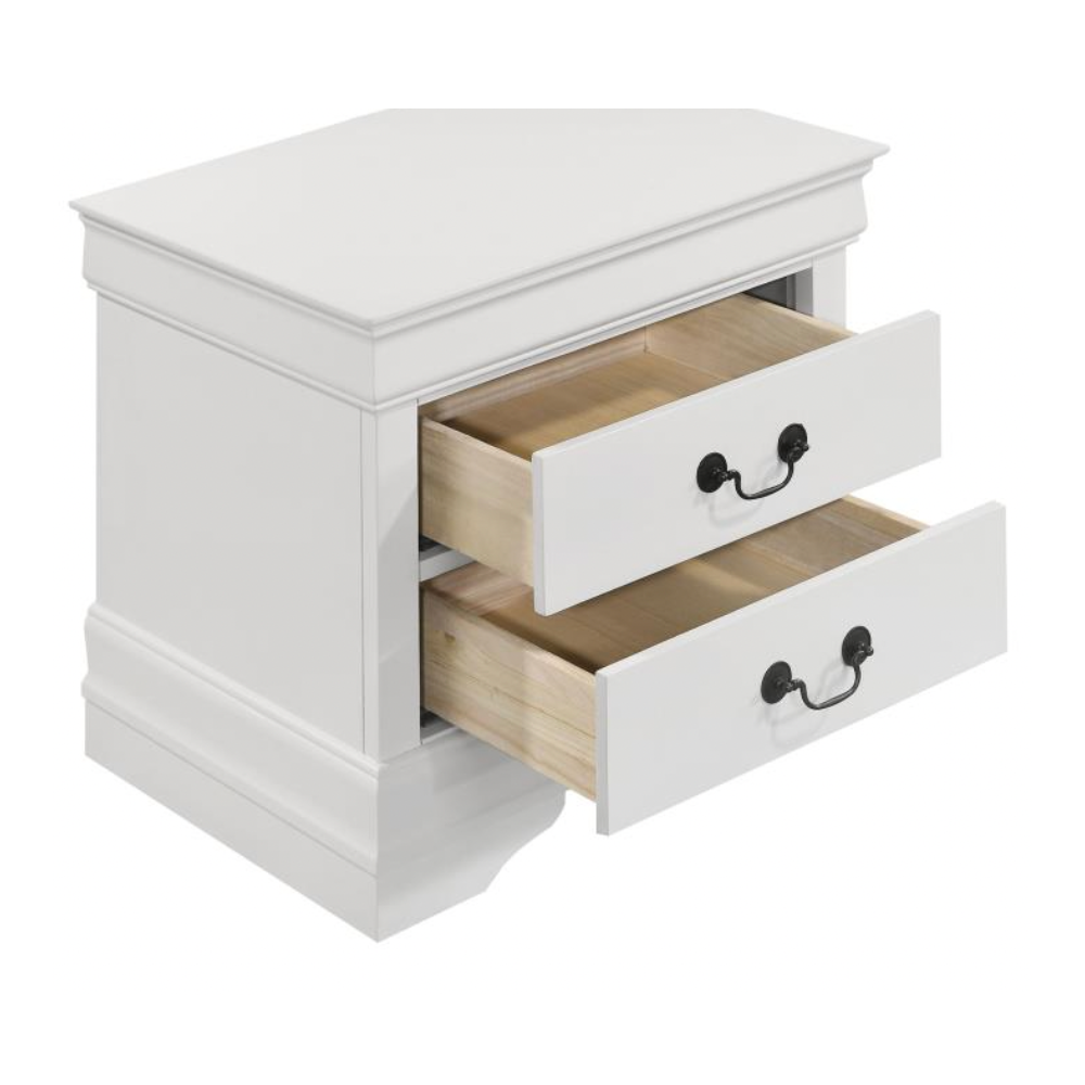 LOUIS PHILIPPE 4-piece Full Bedroom Set White