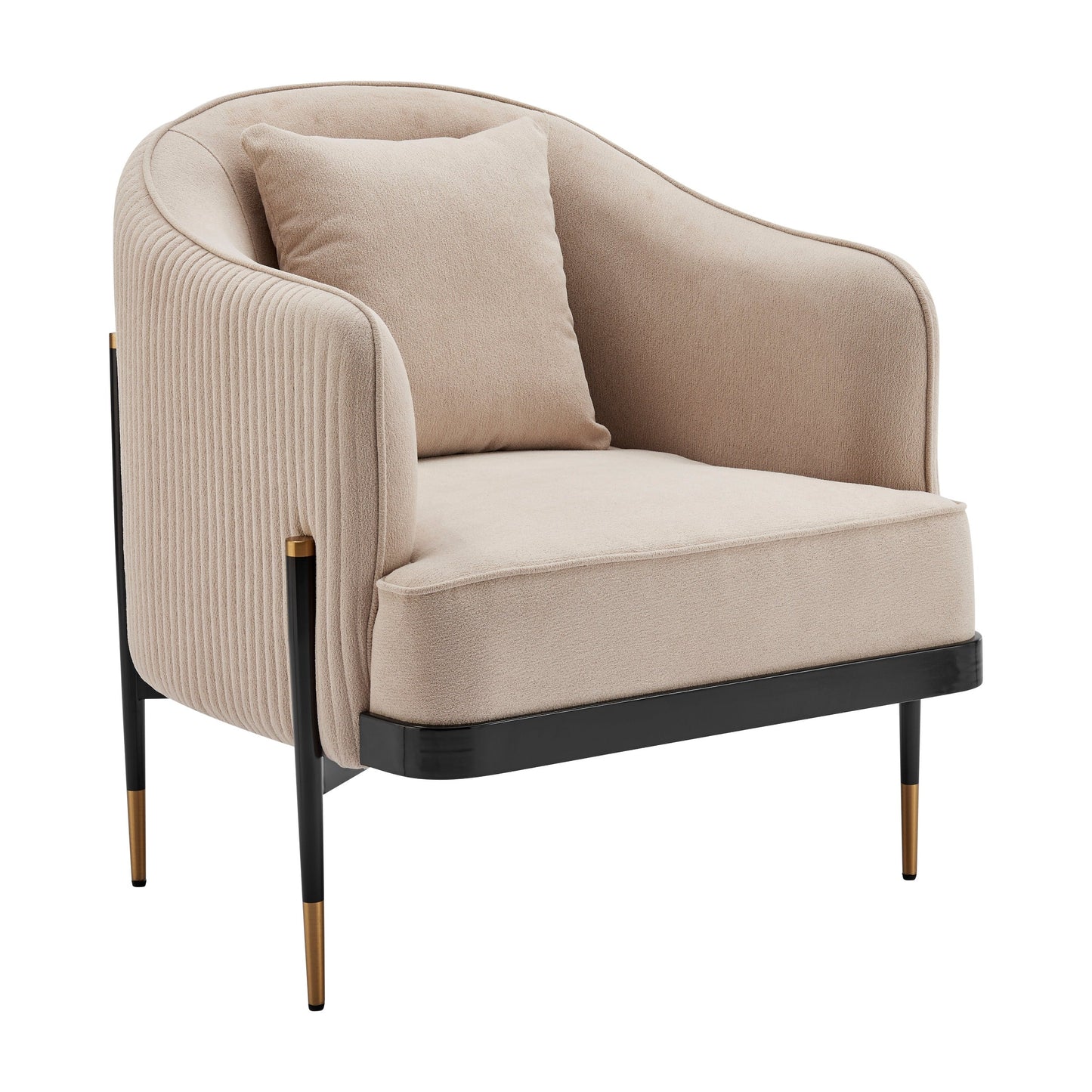 VERSA Transitional Elegance Accent Chair Beige