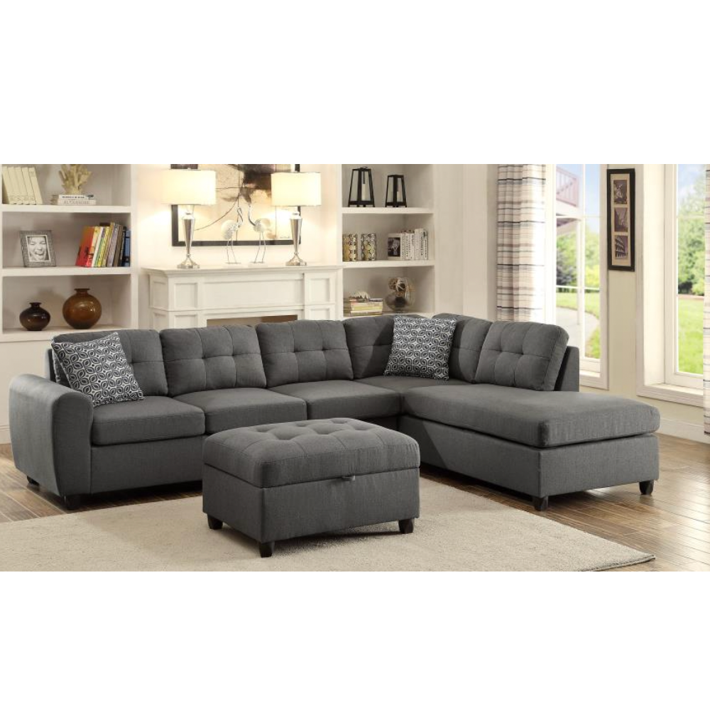 STONENESSE Upholstered Sectional Chaise Sofa