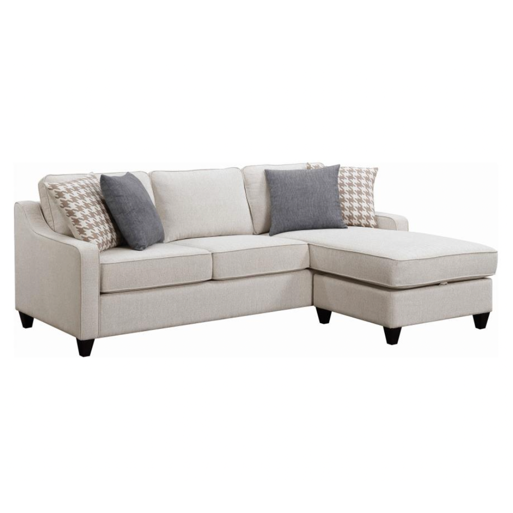 MCLOUGHLIN Upholstered Sloped Arm Sectional Sofa