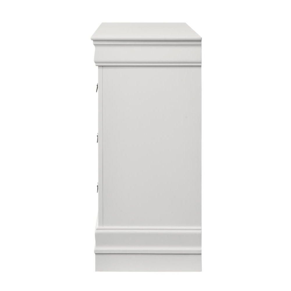 LOUIS PHILIPPE 6-drawer Dresser White