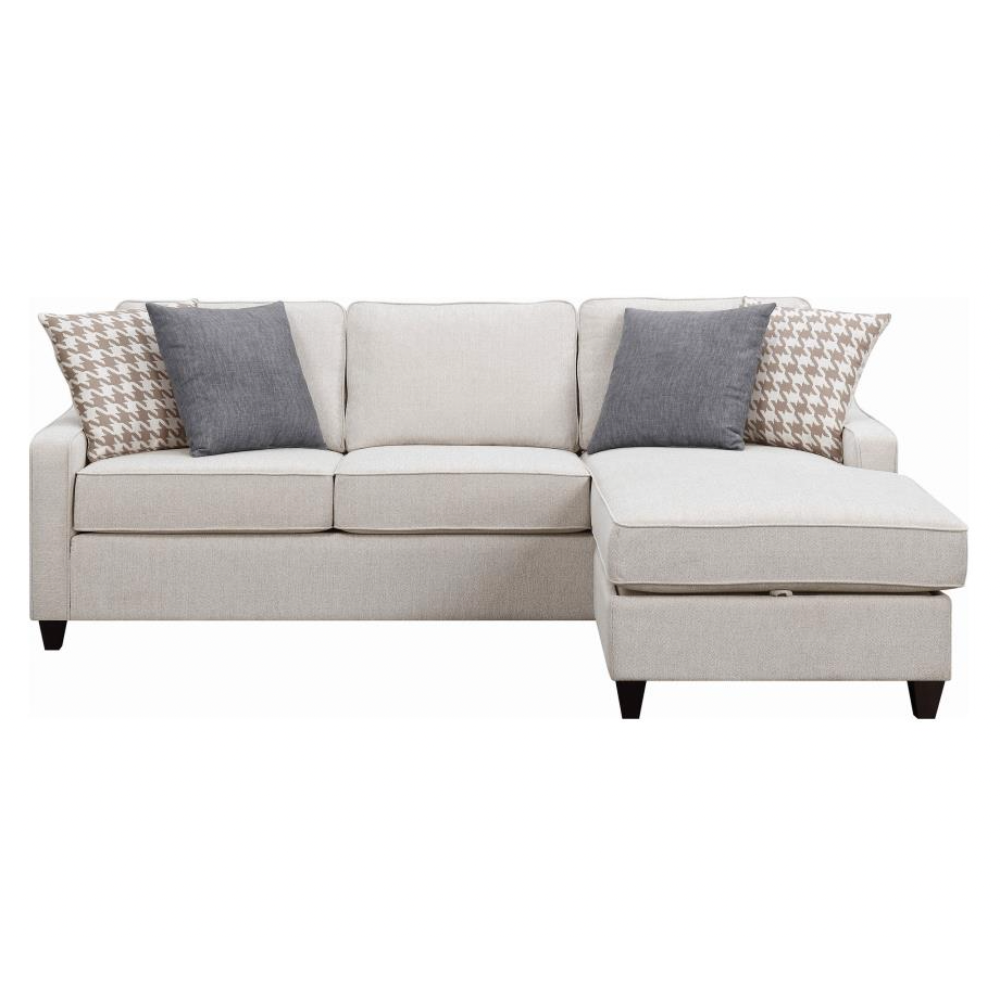 MCLOUGHLIN Upholstered Sloped Arm Sectional Sofa