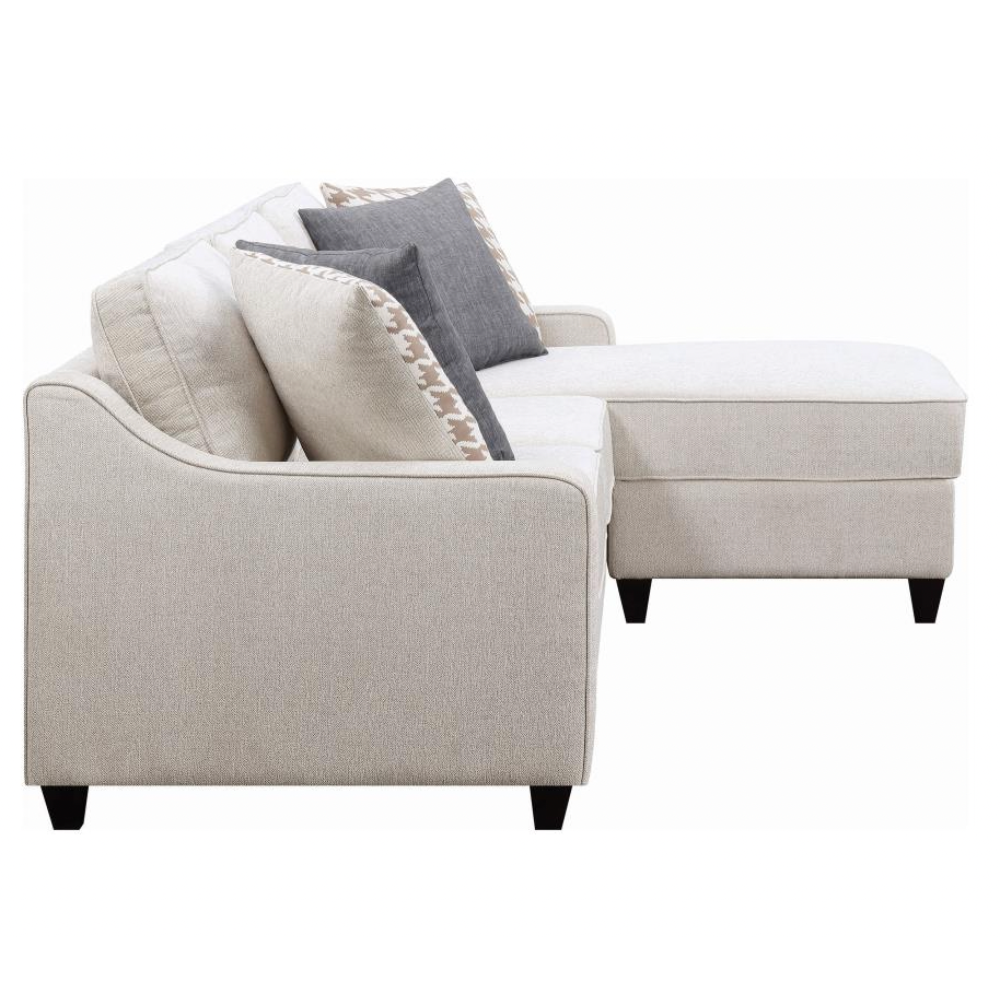 MCLOUGHLIN Upholstered Sloped Arm Sectional Sofa