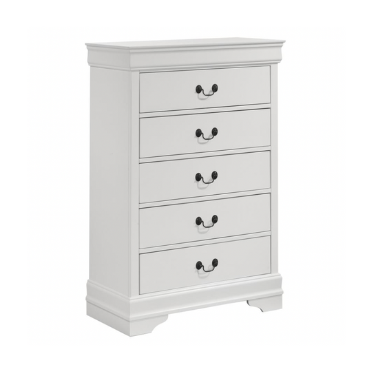 LOUIS PHILIPPE 5-drawer Bedroom Chest White