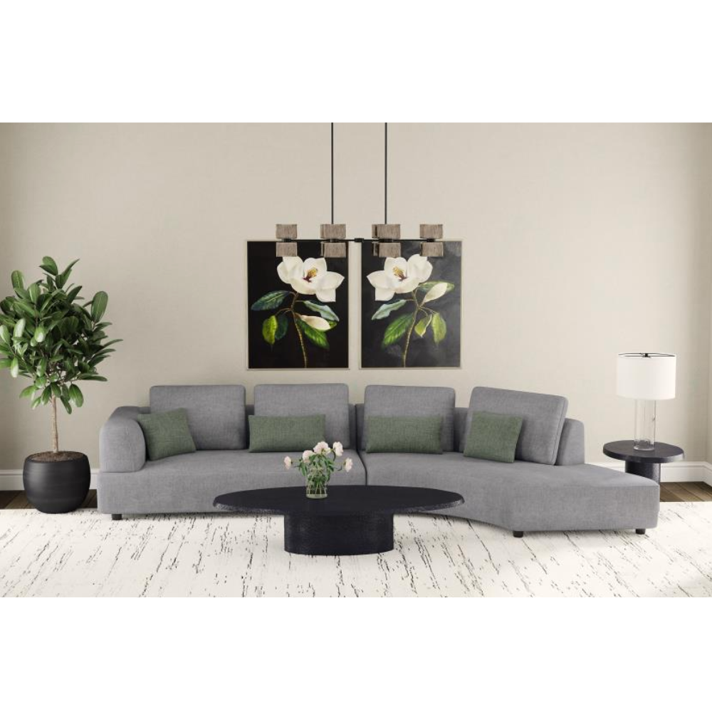 TOSCANO 134-inch Upholstered Sectional Sofa