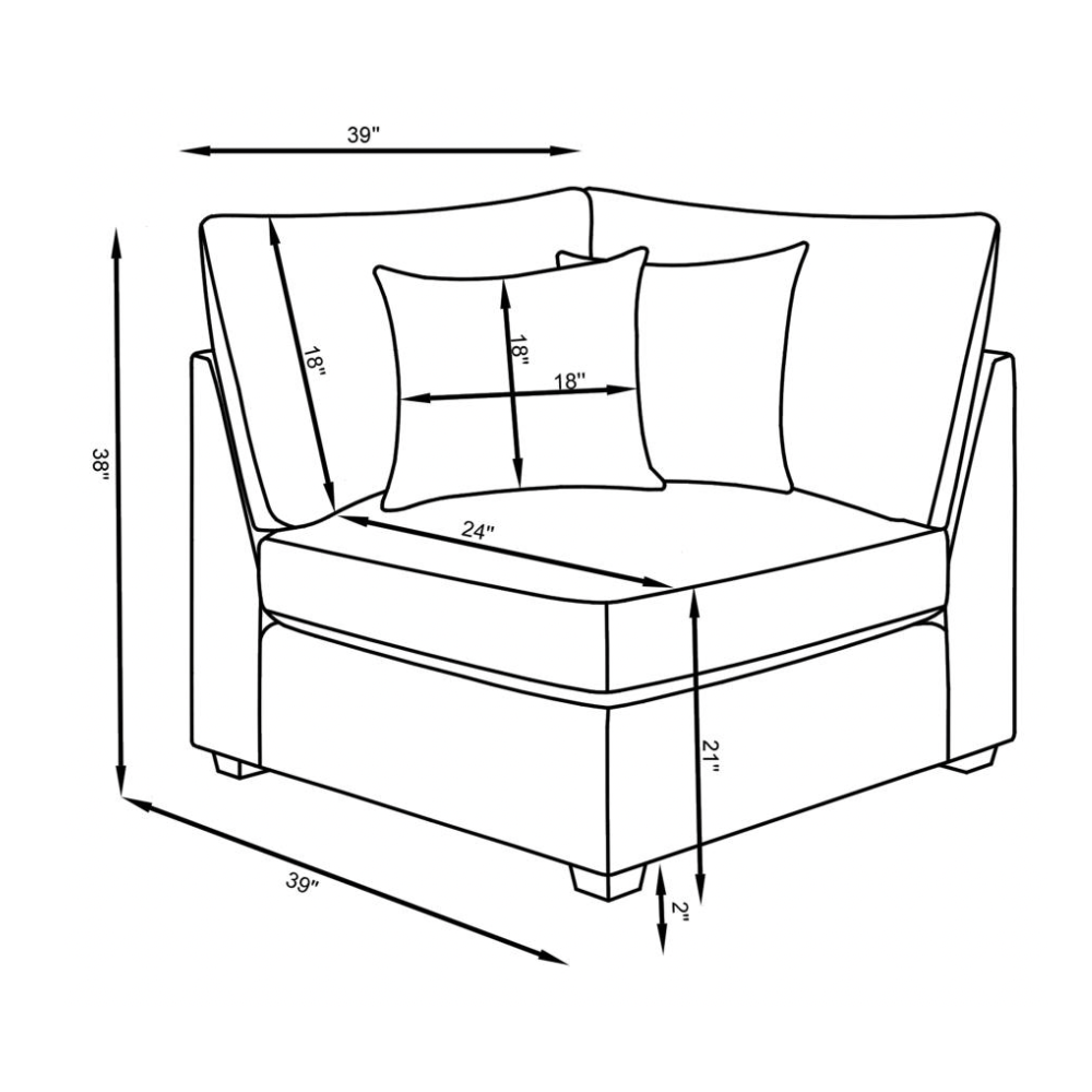 CAMBRIA 6-piece Upholstered Modular Sectional Sofa