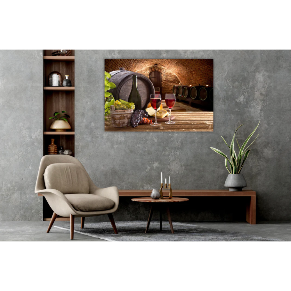 LIZA Brick Wine Cellar Glass Wall Art