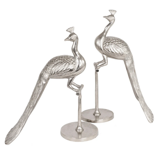 STELLA 2pc Peacock Set Silver