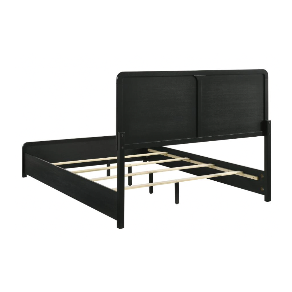 CAVELLE 51-inch Upholstered Eastern King Bed Black