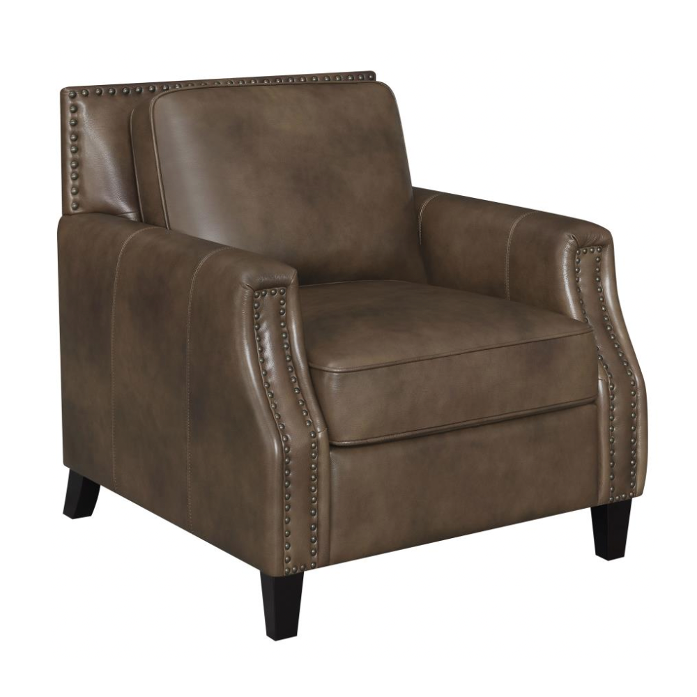 LEATON Upholstered Recessed Arm Accent Chair