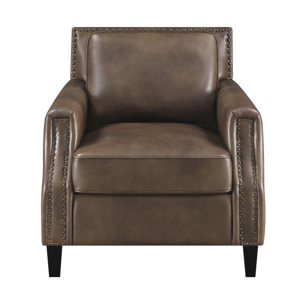 LEATON Upholstered Recessed Arm Accent Chair