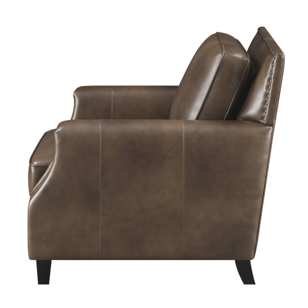 LEATON Upholstered Recessed Arm Accent Chair