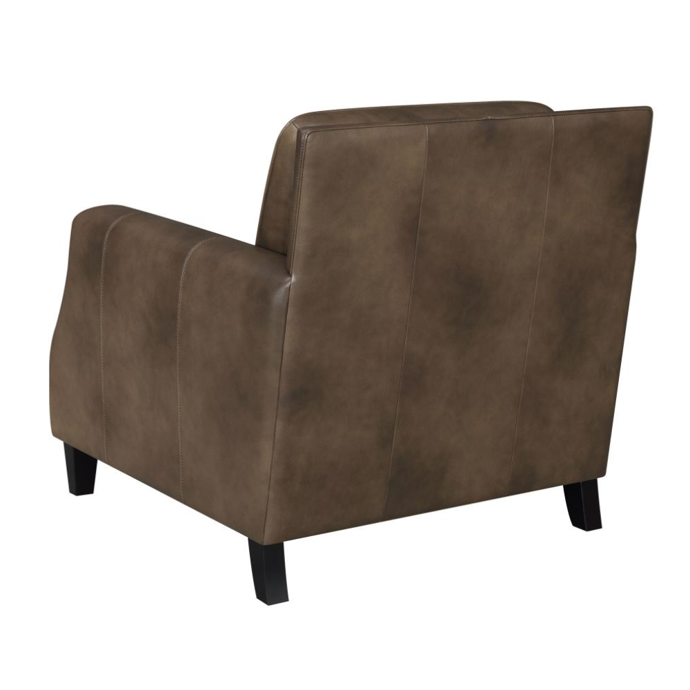 LEATON Upholstered Recessed Arm Accent Chair