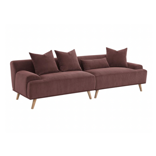 ELIZABETH Corduroy Upholstered Extra Long Sofa