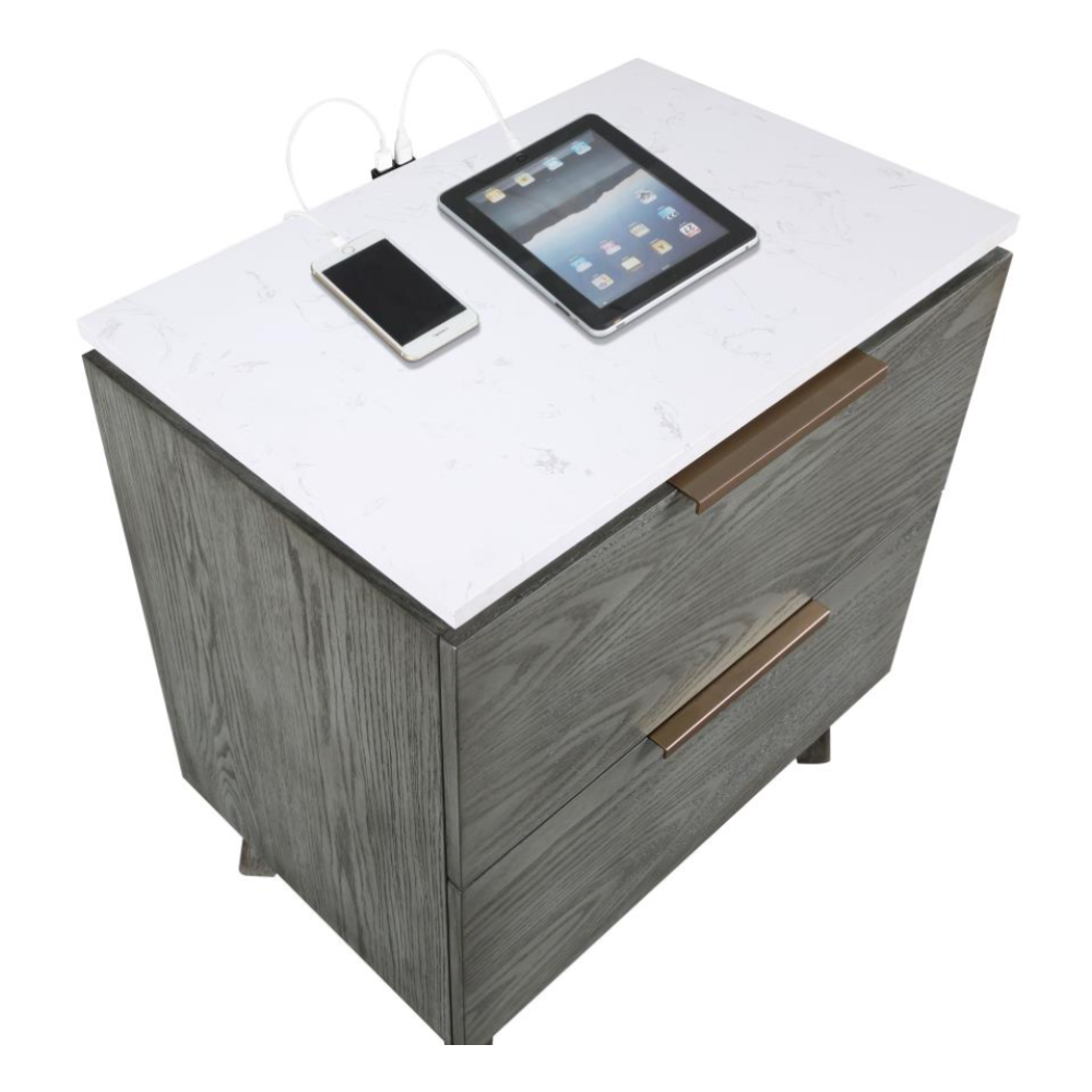 NATHAN 2-drawer Nightstand