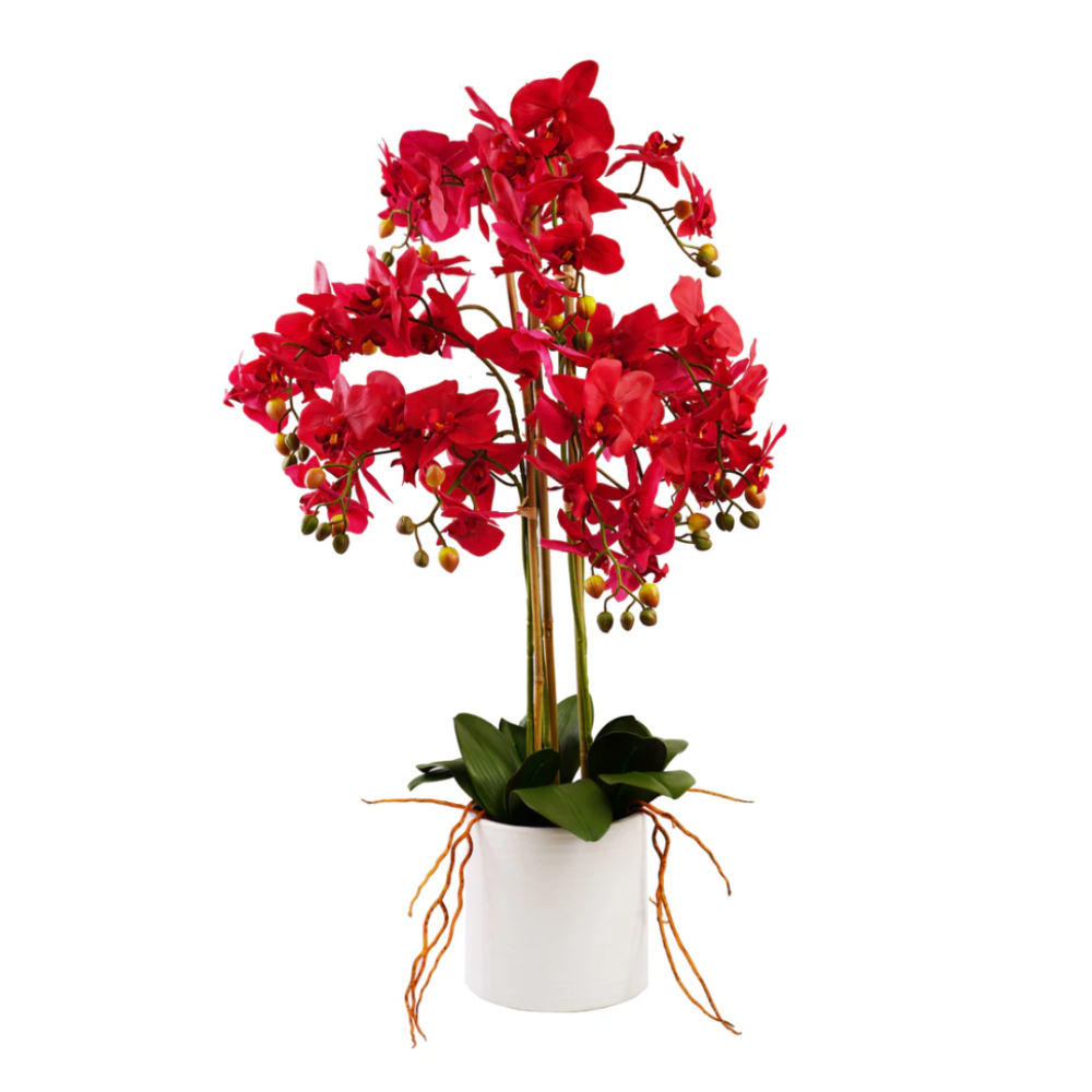 TYLER Artificial Orchid Arrangement Red