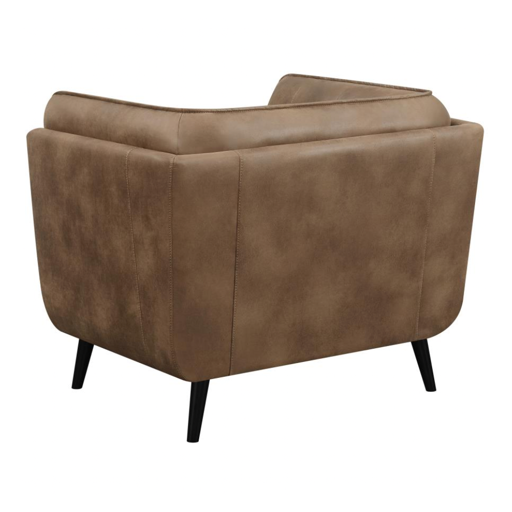 THATCHER Upholstered Tuxedo Arm Tufted Accent Chair