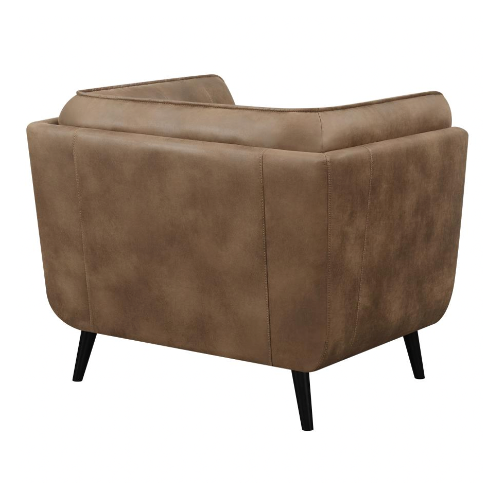 THATCHER Upholstered Tuxedo Arm Tufted Accent Chair