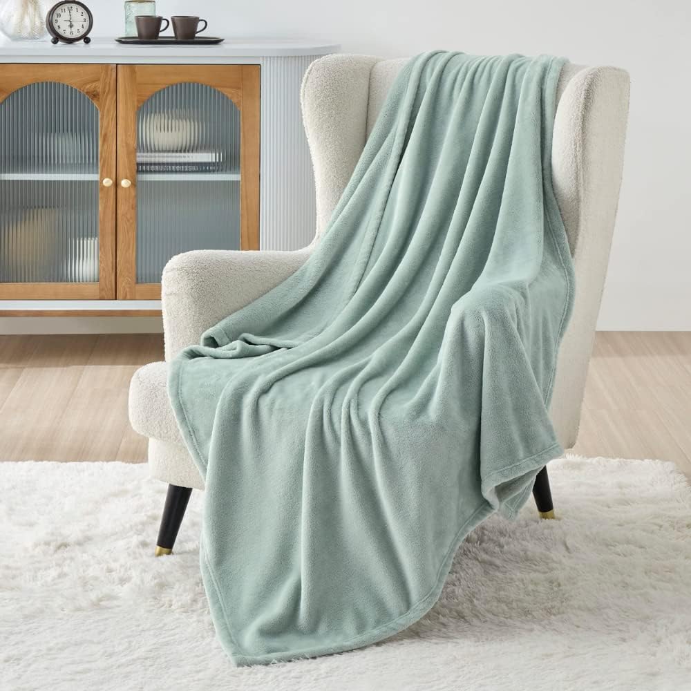 RISA Soft Fleece Blanket Sage Green