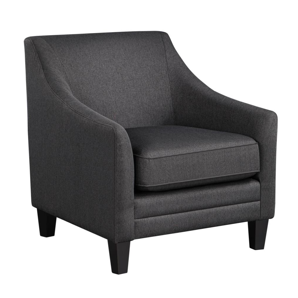 LIAM Upholstered Sloped Arm Accent Club Chair Black