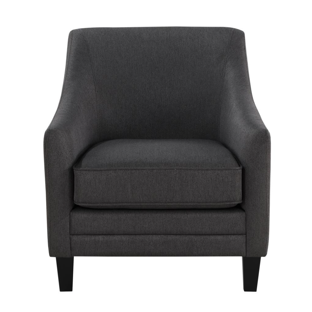 LIAM Upholstered Sloped Arm Accent Club Chair Black