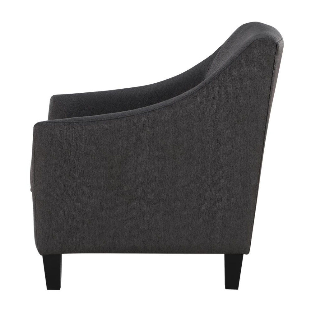 LIAM Upholstered Sloped Arm Accent Club Chair Black