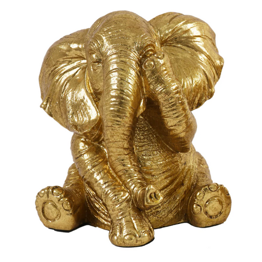 BROOKS See No Evil Elephant Sculpture Gold