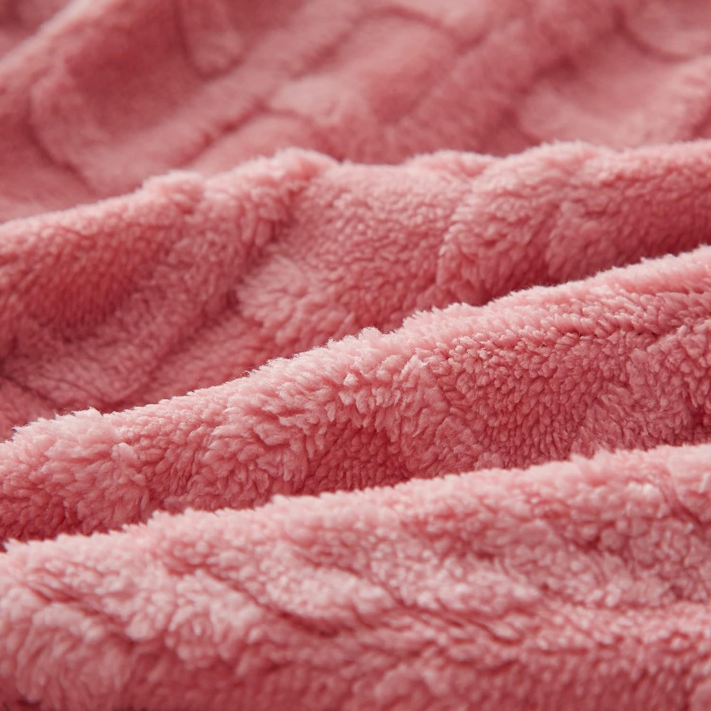 BOOKER Flannel Plush Blanket Pink