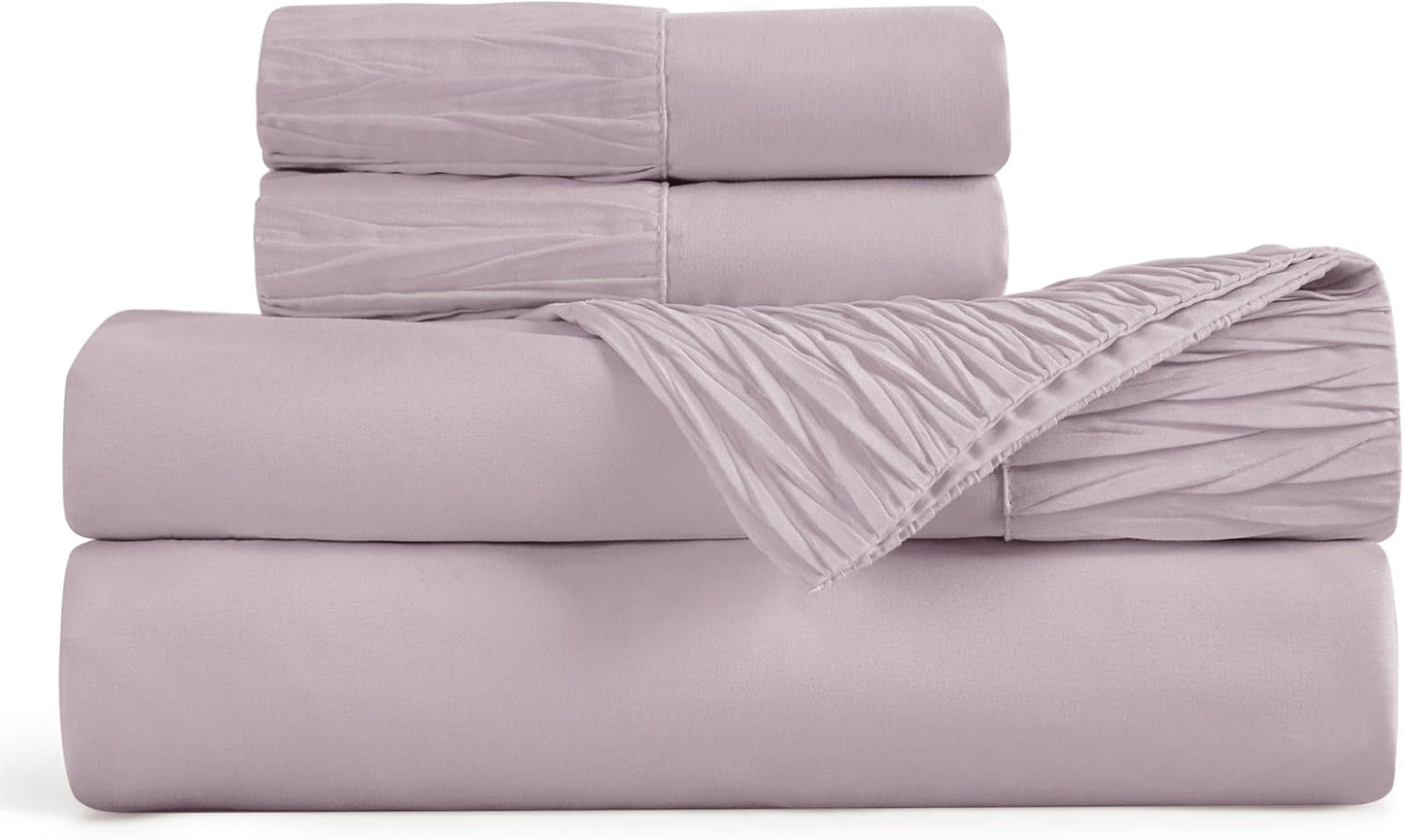 KIVO Microfiber Cooling Bed Sheet Set Pink