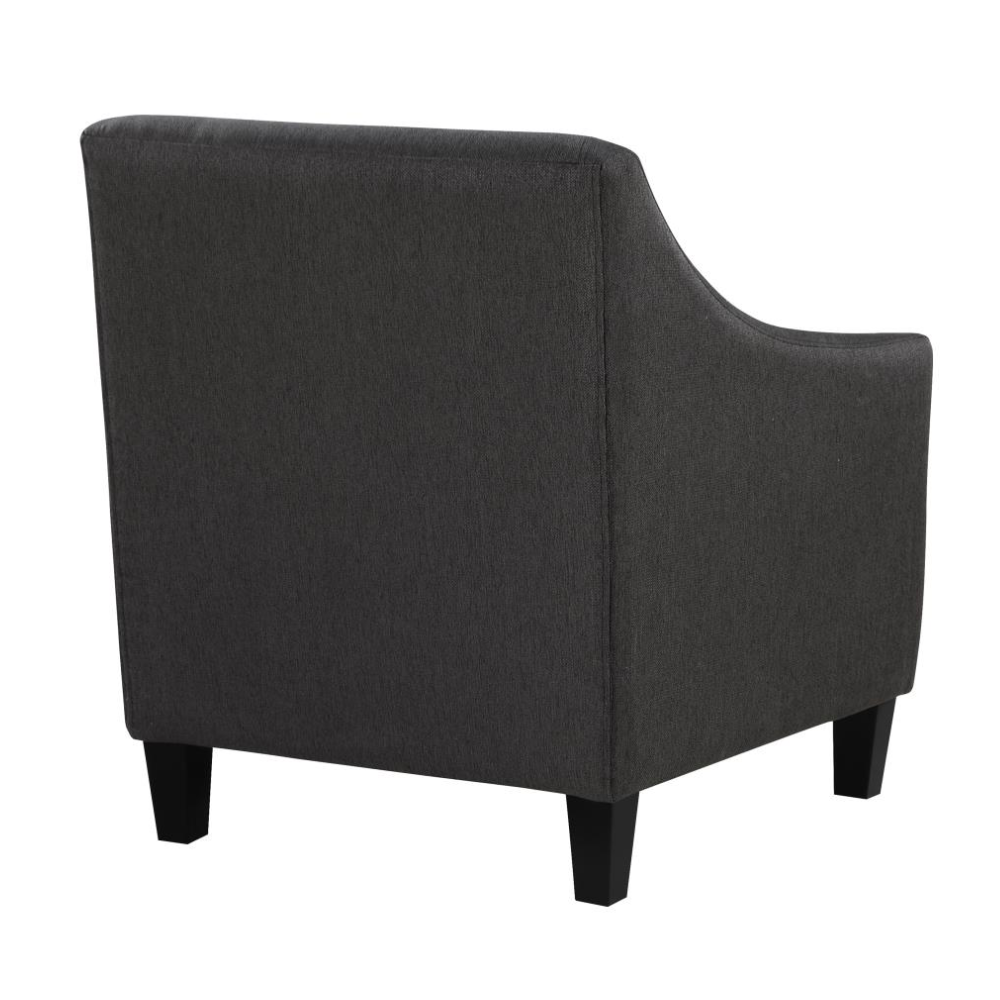 LIAM Upholstered Sloped Arm Accent Club Chair Black