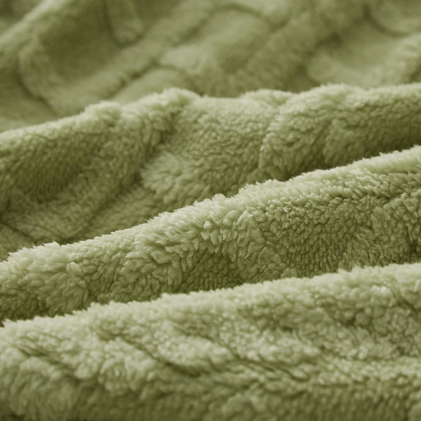 BOOKER Flannel Plush Blanket Green