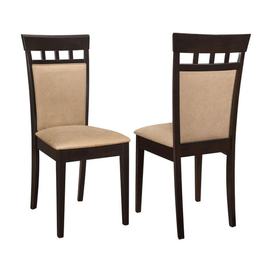 GABRIEL Closed Back Dining Side Chair Cappuccino (Set of 2)